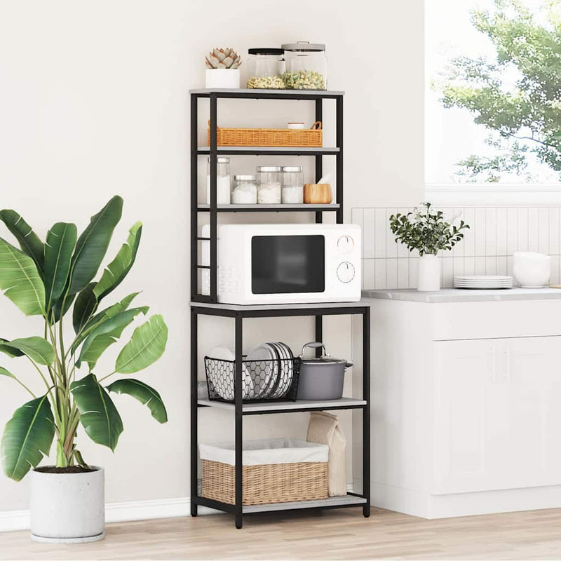 vidaXL Konyhai polc Szürke Sonoma 60 x 40 x 168 cm Faanyag