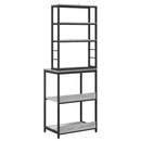 vidaXL Konyhai polc Szürke Sonoma 60 x 40 x 168 cm Faanyag