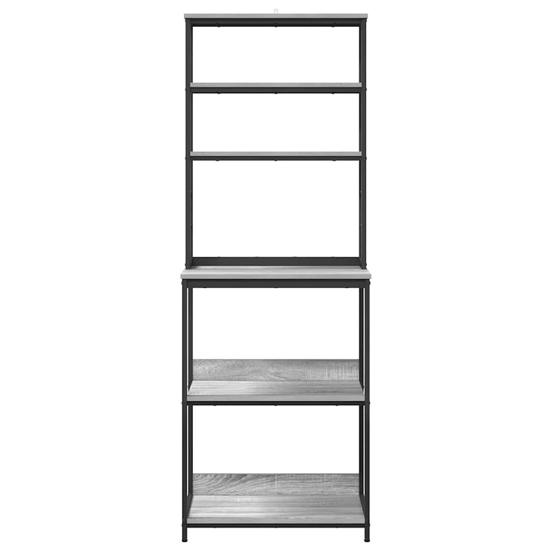 vidaXL Konyhai polc Szürke Sonoma 60 x 40 x 168 cm Faanyag