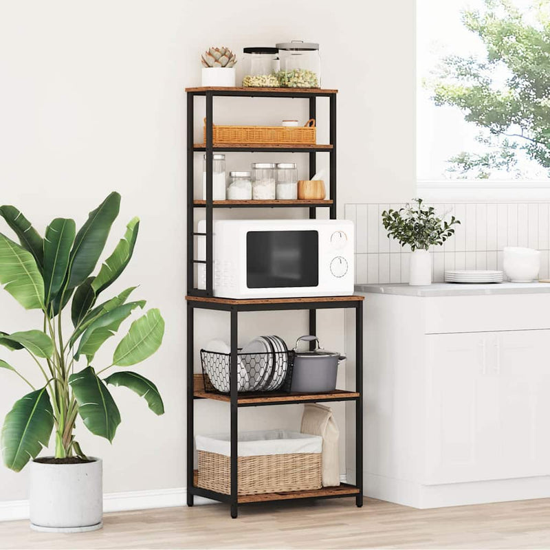 vidaXL Konyhai polc Öreg fa 60 x 40 x 168 cm Faanyag