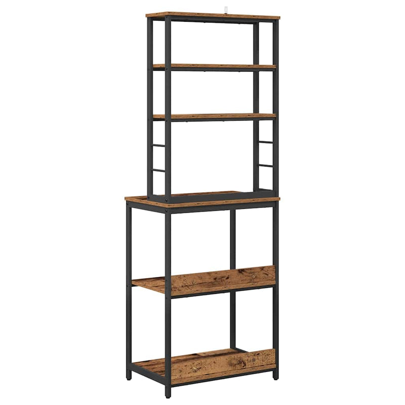 vidaXL Konyhai polc Öreg fa 60 x 40 x 168 cm Faanyag