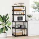 vidaXL Konyhai polc Fekete tölgy 80 x 40 x 168 cm Faanyag