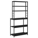 vidaXL Konyhai polc Fekete tölgy 80 x 40 x 168 cm Faanyag