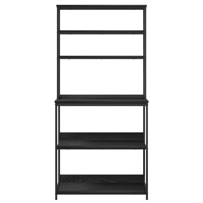 vidaXL Konyhai polc Fekete tölgy 80 x 40 x 168 cm Faanyag