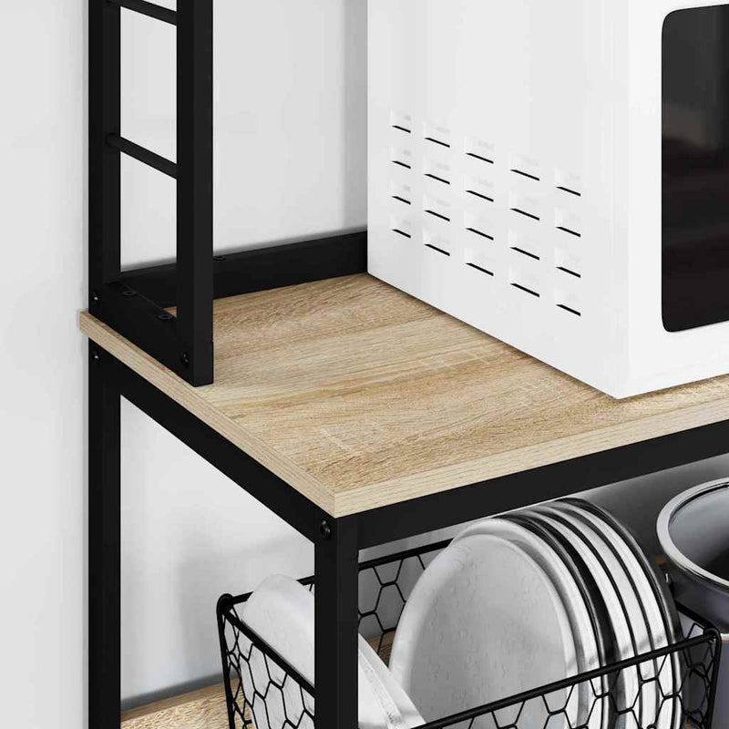 vidaXL Konyhai polc Sonoma tölgy 80 x 40 x 168 cm Faanyag