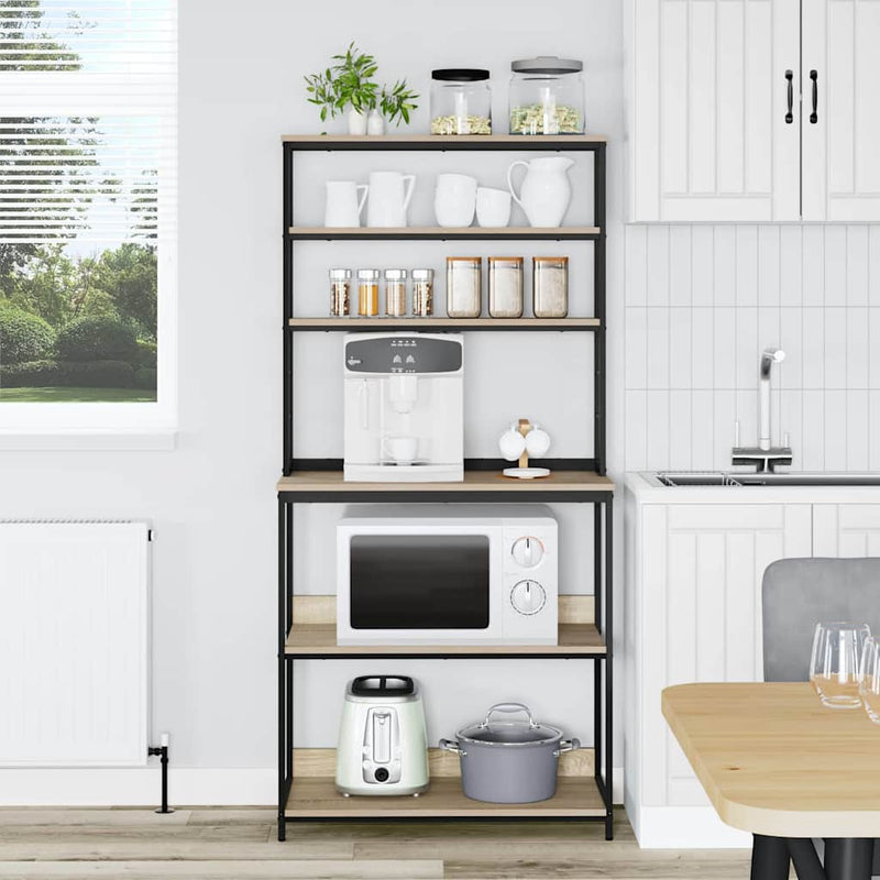 vidaXL Konyhai polc Sonoma tölgy 80 x 40 x 168 cm Faanyag