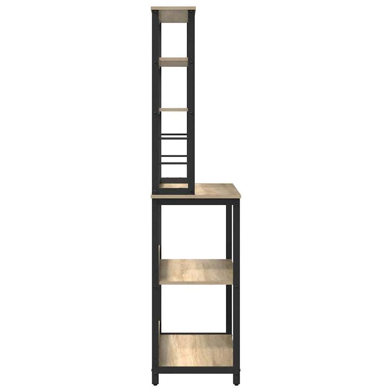 vidaXL Konyhai polc Sonoma tölgy 80 x 40 x 168 cm Faanyag