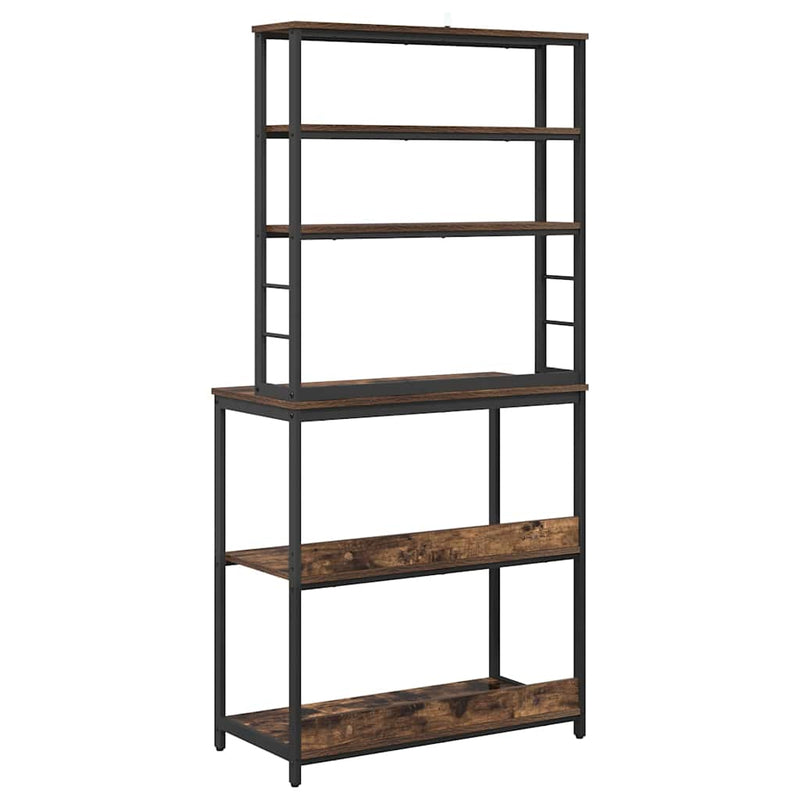 vidaXL Konyhai polc Füstölt tölgy 80 x 40 x 168 cm Faanyag