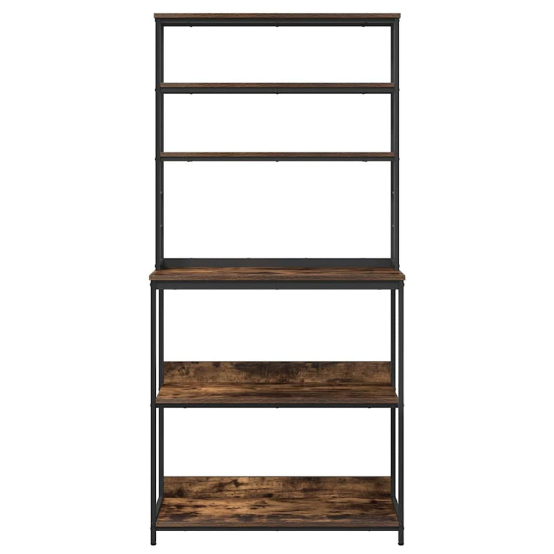 vidaXL Konyhai polc Füstölt tölgy 80 x 40 x 168 cm Faanyag