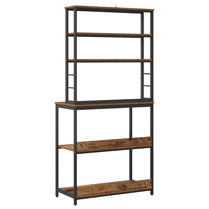 vidaXL Konyhai polc Öreg fa 80 x 40 x 168 cm Faanyag