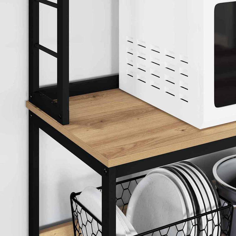 vidaXL Konyhai polc Artisan tölgy 80 x 40 x 168 cm Faanyag