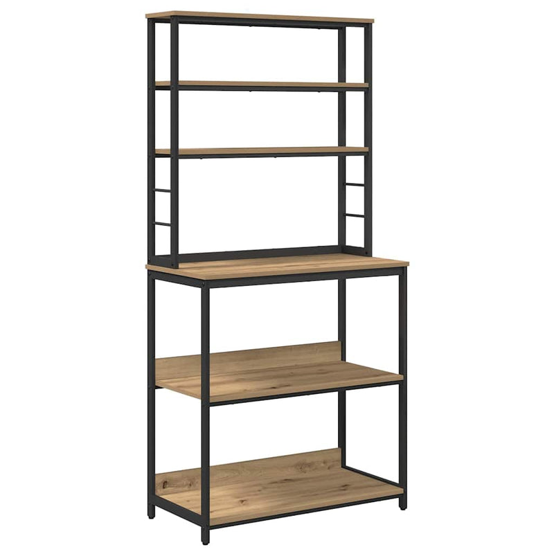 vidaXL Konyhai polc Artisan tölgy 80 x 40 x 168 cm Faanyag