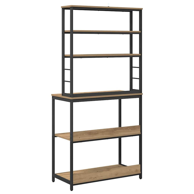 vidaXL Konyhai polc Artisan tölgy 80 x 40 x 168 cm Faanyag