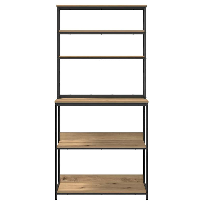 vidaXL Konyhai polc Artisan tölgy 80 x 40 x 168 cm Faanyag