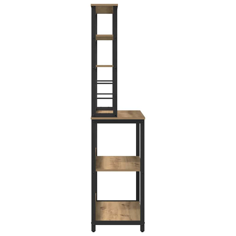 vidaXL Konyhai polc Artisan tölgy 80 x 40 x 168 cm Faanyag