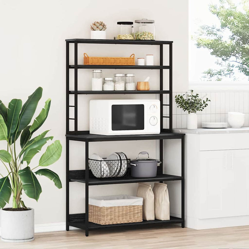 vidaXL Konyhai polc Fekete tölgy 100 x 40 x 168 cm Faanyag