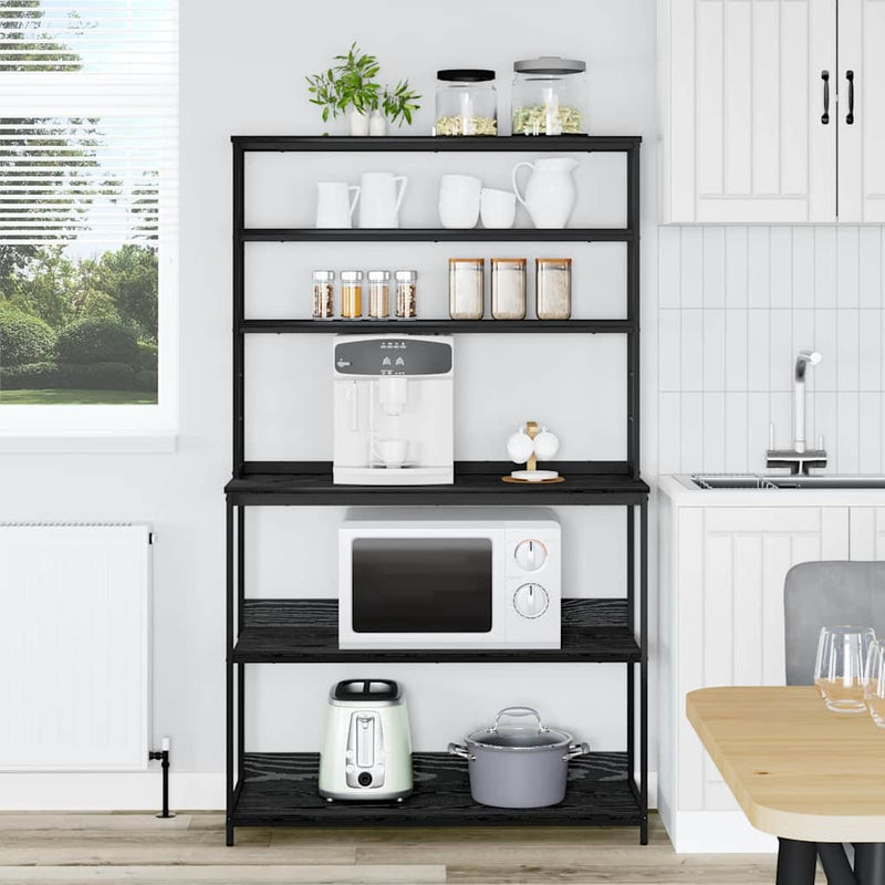 vidaXL Konyhai polc Fekete tölgy 100 x 40 x 168 cm Faanyag