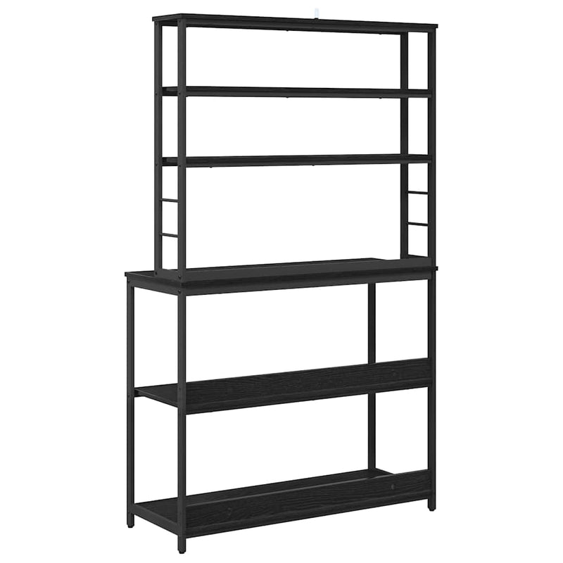 vidaXL Konyhai polc Fekete tölgy 100 x 40 x 168 cm Faanyag