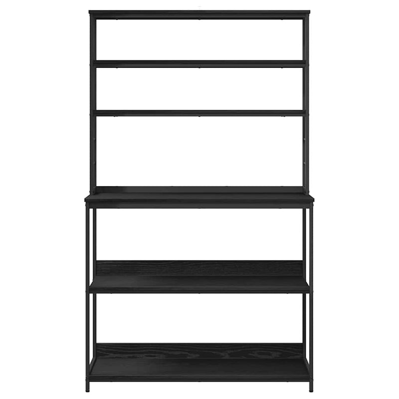 vidaXL Konyhai polc Fekete tölgy 100 x 40 x 168 cm Faanyag