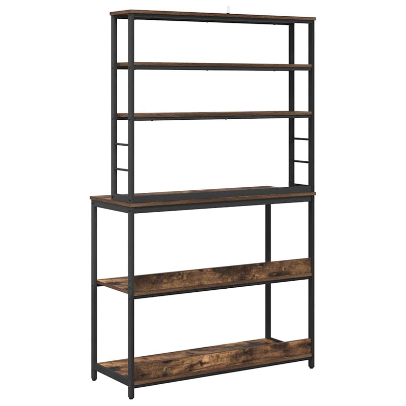 vidaXL Konyhai polc Füstölt tölgy 100 x 40 x 168 cm Faanyag