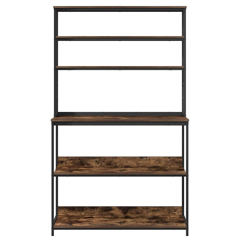 vidaXL Konyhai polc Füstölt tölgy 100 x 40 x 168 cm Faanyag