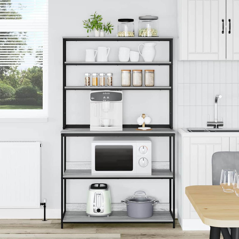 vidaXL Konyhai polc Szürke Sonoma 100 x 40 x 168 cm Faanyag