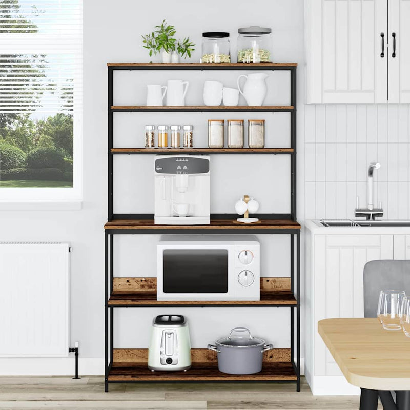 vidaXL Konyhai polc Öreg fa 100 x 40 x 168 cm Faanyag