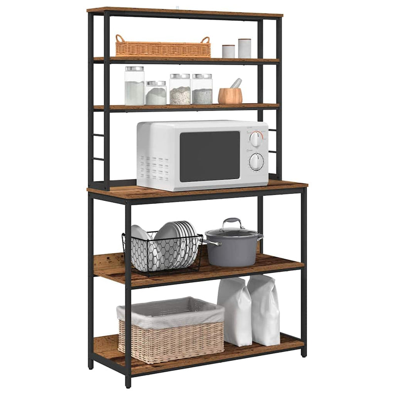 vidaXL Konyhai polc Öreg fa 100 x 40 x 168 cm Faanyag