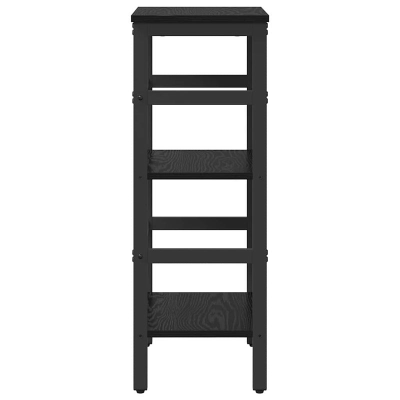 vidaXL Könyvespolc Fekete tölgy 40 x 29,5 x 81 cm Faanyag