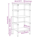 vidaXL Könyvespolc Fekete tölgy 40 x 29,5 x 81 cm Faanyag