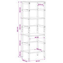 vidaXL Könyvespolc Szürke Sonoma 40 x 29,5 x 115 cm Faanyag