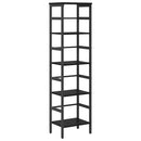 vidaXL Könyvespolc Fekete tölgy 40 x 29,5 x 149 cm Faanyag