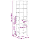 vidaXL Könyvespolc Sonoma tölgy 40 x 29,5 x 149 cm Faanyag
