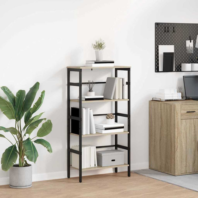 vidaXL Könyvespolc Sonoma tölgy 60 x 29,5 x 115 cm Faanyag