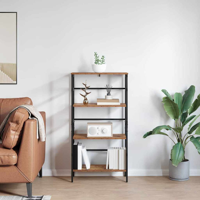 vidaXL Könyvespolc Öreg fa 60 x 29,5 x 115 cm Faanyag