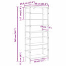 vidaXL Könyvespolc Szürke Sonoma 60 x 29,5 x 149 cm Faanyag