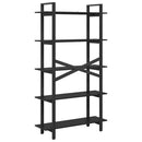 vidaXL Könyvespolc Fekete tölgy 100 x 33,5 x 178 cm Faanyag