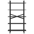 vidaXL Könyvespolc Fekete tölgy 100 x 33,5 x 178 cm Faanyag