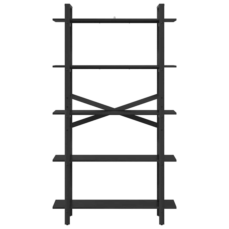 vidaXL Könyvespolc Fekete tölgy 100 x 33,5 x 178 cm Faanyag