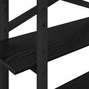 vidaXL Könyvespolc Fekete tölgy 100 x 33,5 x 140 cm Faanyag