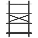 vidaXL Könyvespolc Fekete tölgy 100 x 33,5 x 140 cm Faanyag