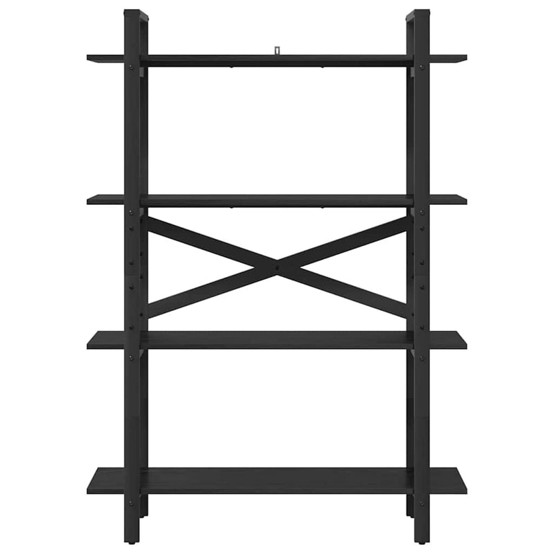 vidaXL Könyvespolc Fekete tölgy 100 x 33,5 x 140 cm Faanyag