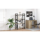 vidaXL Könyvespolc Sonoma tölgy 100 x 33,5 x 140 cm Faanyag