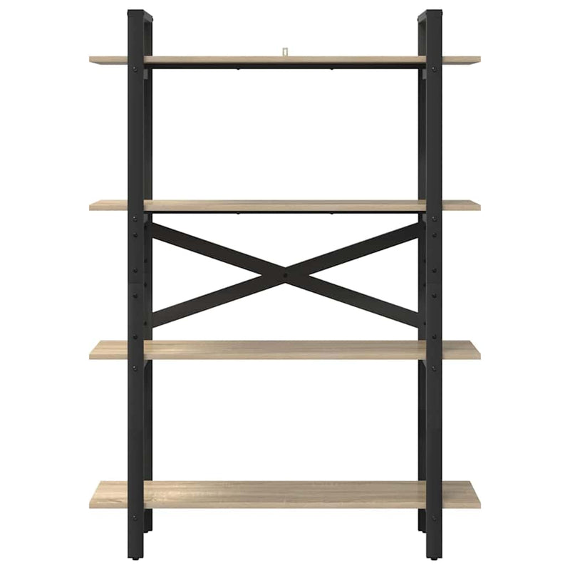 vidaXL Könyvespolc Sonoma tölgy 100 x 33,5 x 140 cm Faanyag