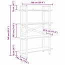 vidaXL Könyvespolc Sonoma tölgy 100 x 33,5 x 140 cm Faanyag