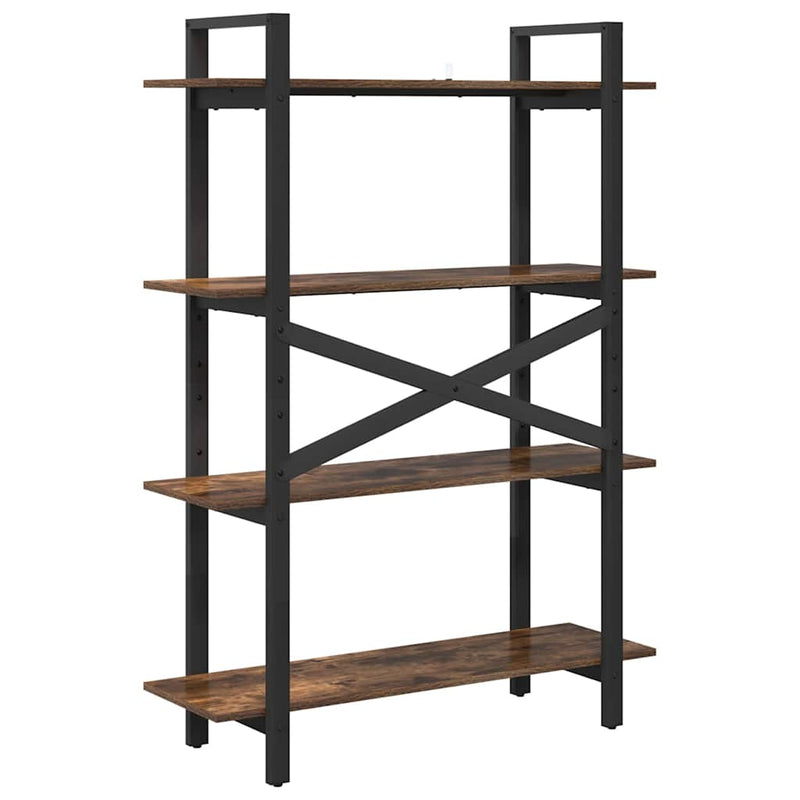 vidaXL Könyvespolc Füstölt tölgy 100 x 33,5 x 140 cm Faanyag