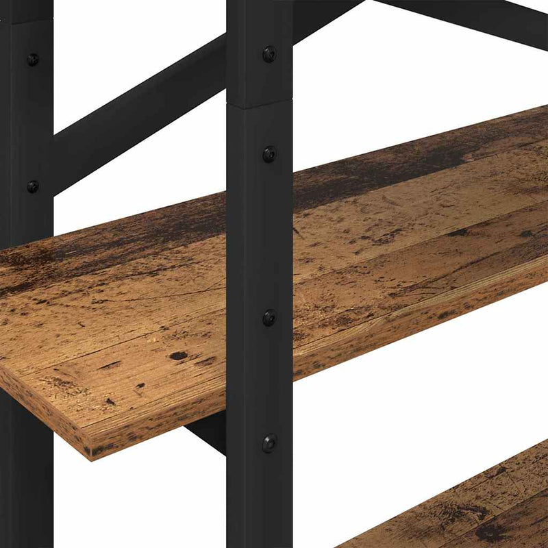 vidaXL Könyvespolc Öreg fa 100 x 33,5 x 140 cm Faanyag