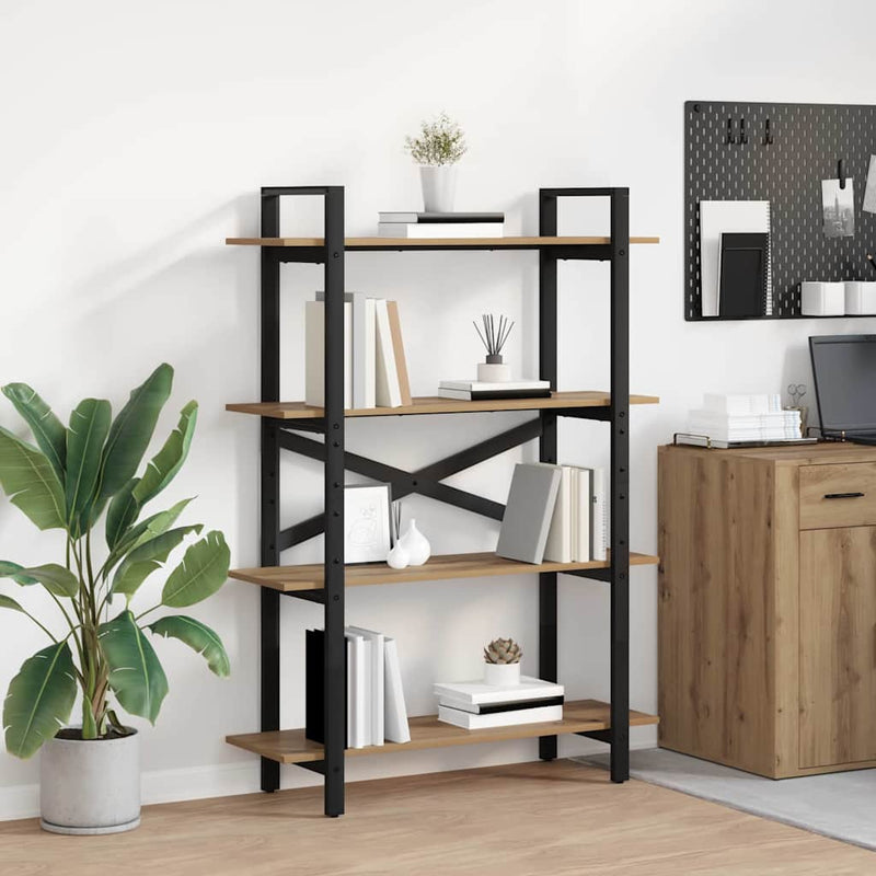 vidaXL Könyvespolc Artisan tölgy 100 x 33,5 x 140 cm Faanyag