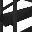 vidaXL Könyvespolc Fekete tölgy 100 x 33,5 x 102 cm Faanyag