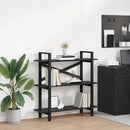 vidaXL Könyvespolc Fekete tölgy 100 x 33,5 x 102 cm Faanyag